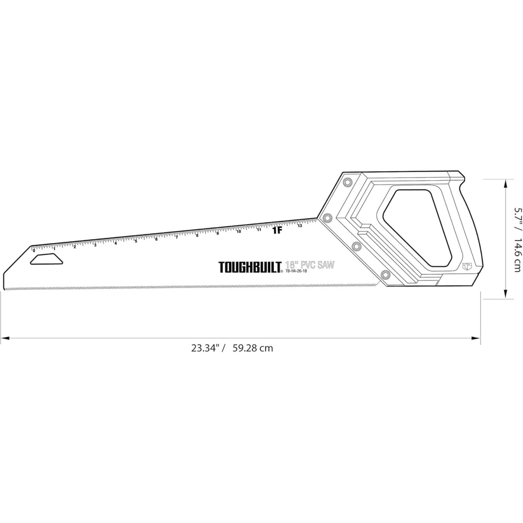  Toughbuilt Scie Pour Le PVC 450mm TB-H4-26-18