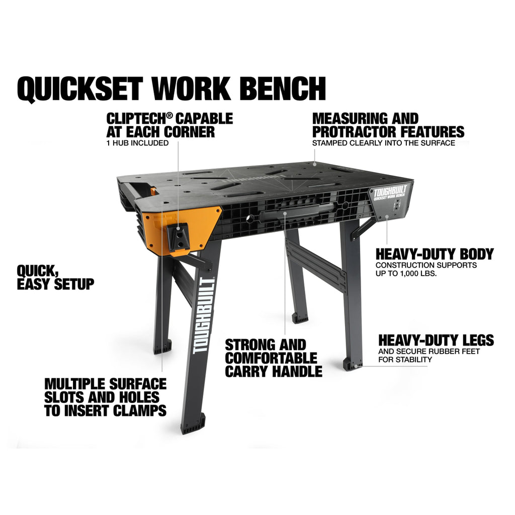  Toughbuilt TB-WB700 Table De Travail / Établi Quickset