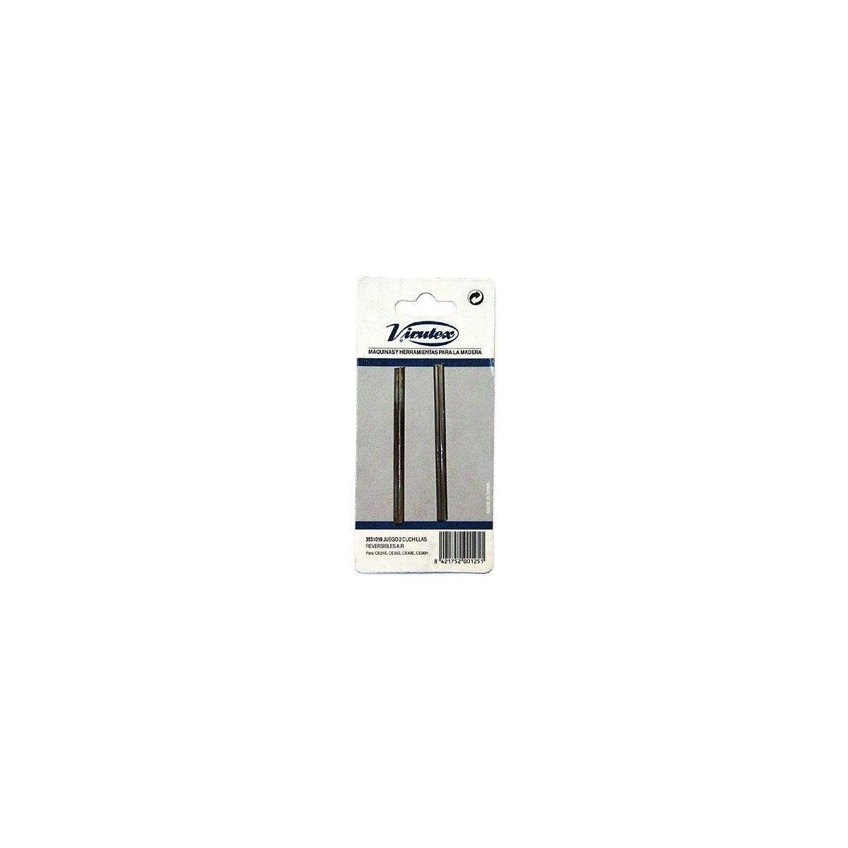 Virutex 3531019 Jeu 2 Couteaux Réversibles 80mm
