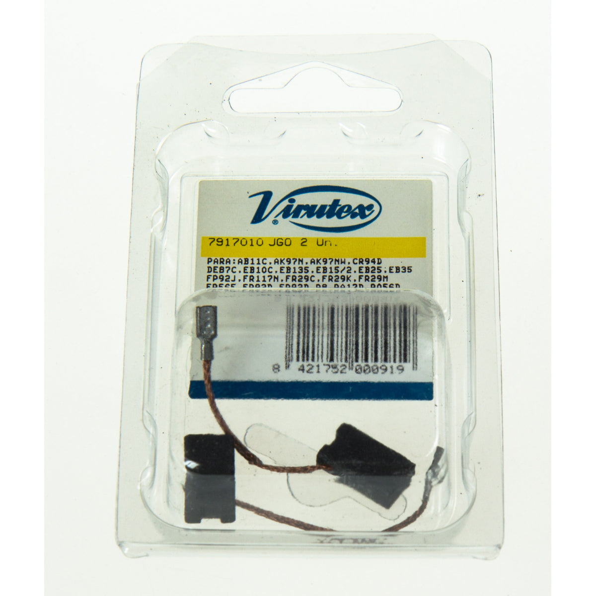  Virutex Jeu De 2 Balais, Charbons 7917010