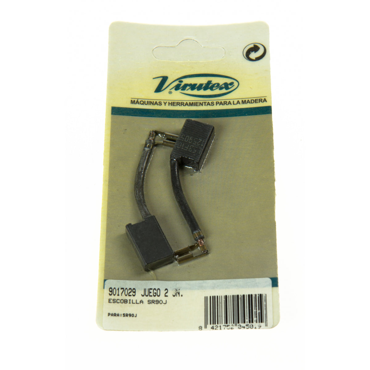  Virutex Jeu De 2 Balais, Charbons 9017029